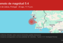 Terremoto de magnitud 5,3 sacude Portugal: sin víctimas ni daños importantes reportados.